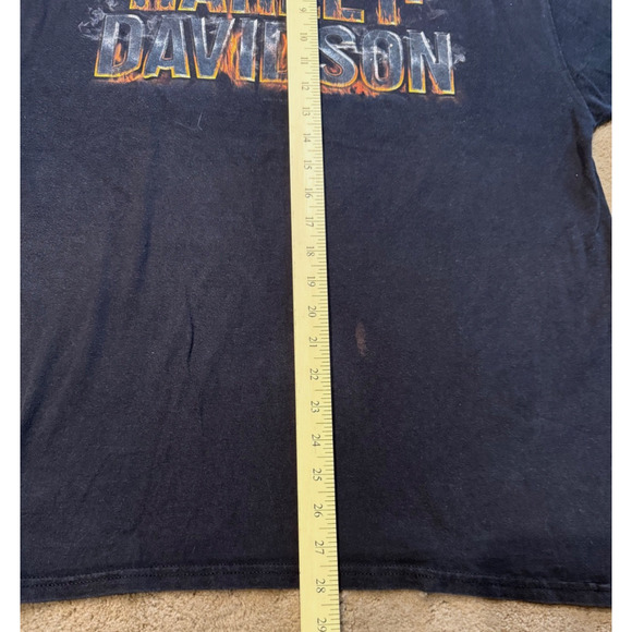 Vintage Harley Davidson Tee Mens Oklahoma City 2000's Back Front Hit Size L - Picture 6 of 8